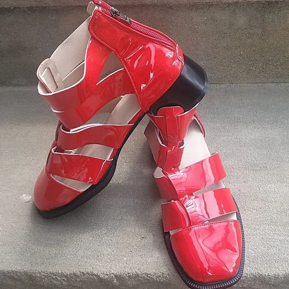Red patent leather shoes. RONALD McDonald's ❤️